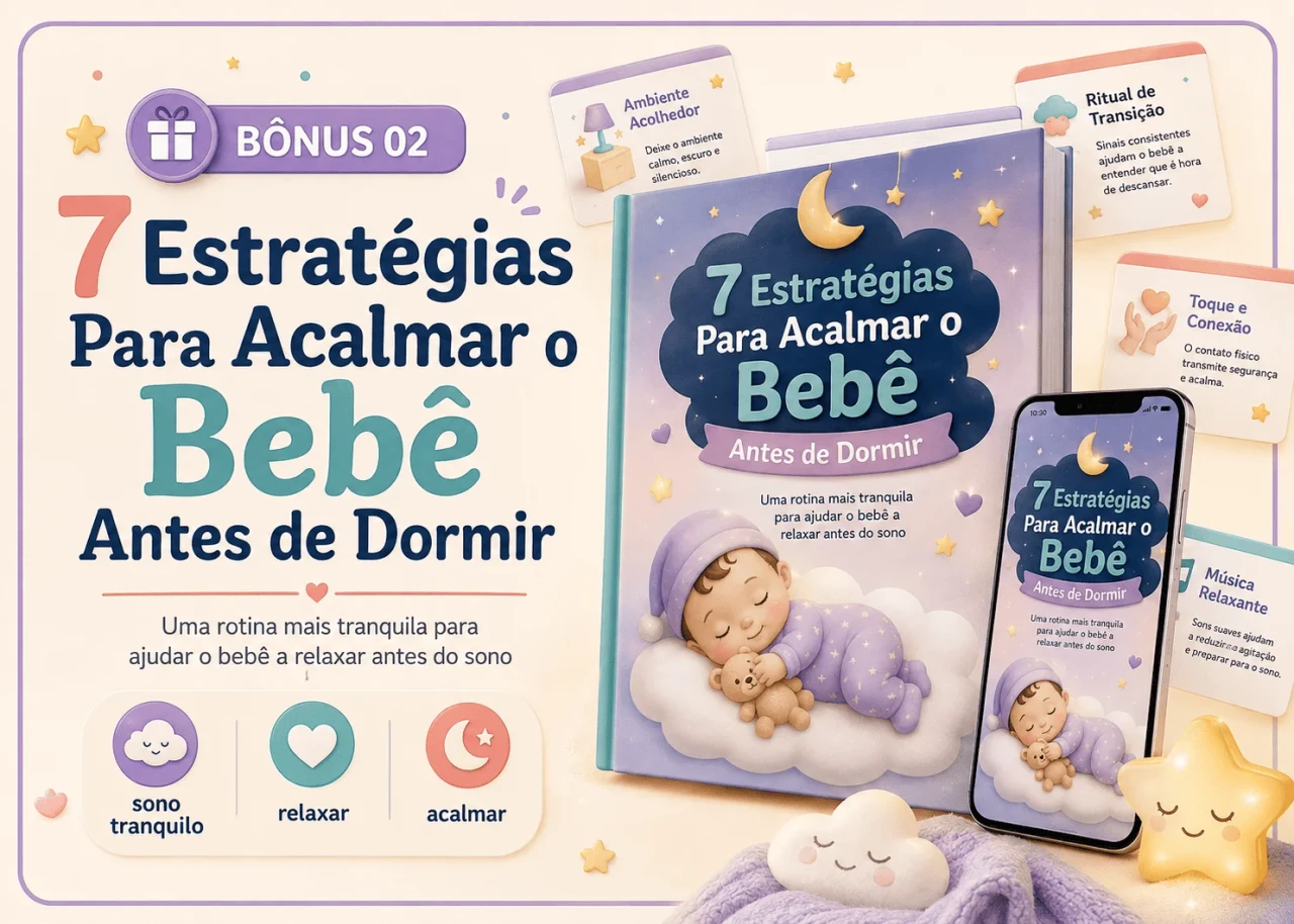 Bônus 2: 7 Estratégias Para Acalmar o Bebê Antes de Dormir