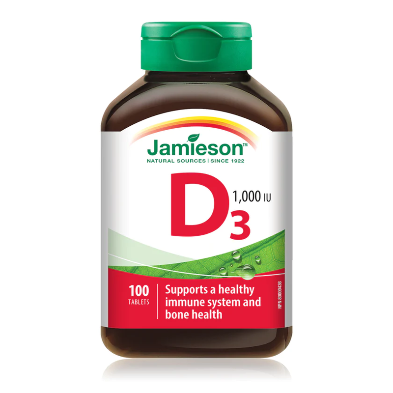 Jamieson Vitamin D3 1000 Iu Tabs 100`S