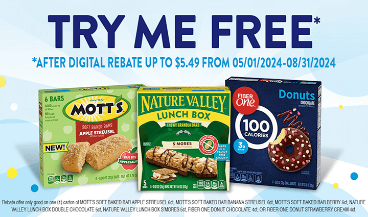 Score a Delicious Freebie: Nature Valley, Mott’s or Fiber One Product with Rebate Score a Delicious Freebie: Nature Valley, Mott’s or Fiber One Product with Rebate