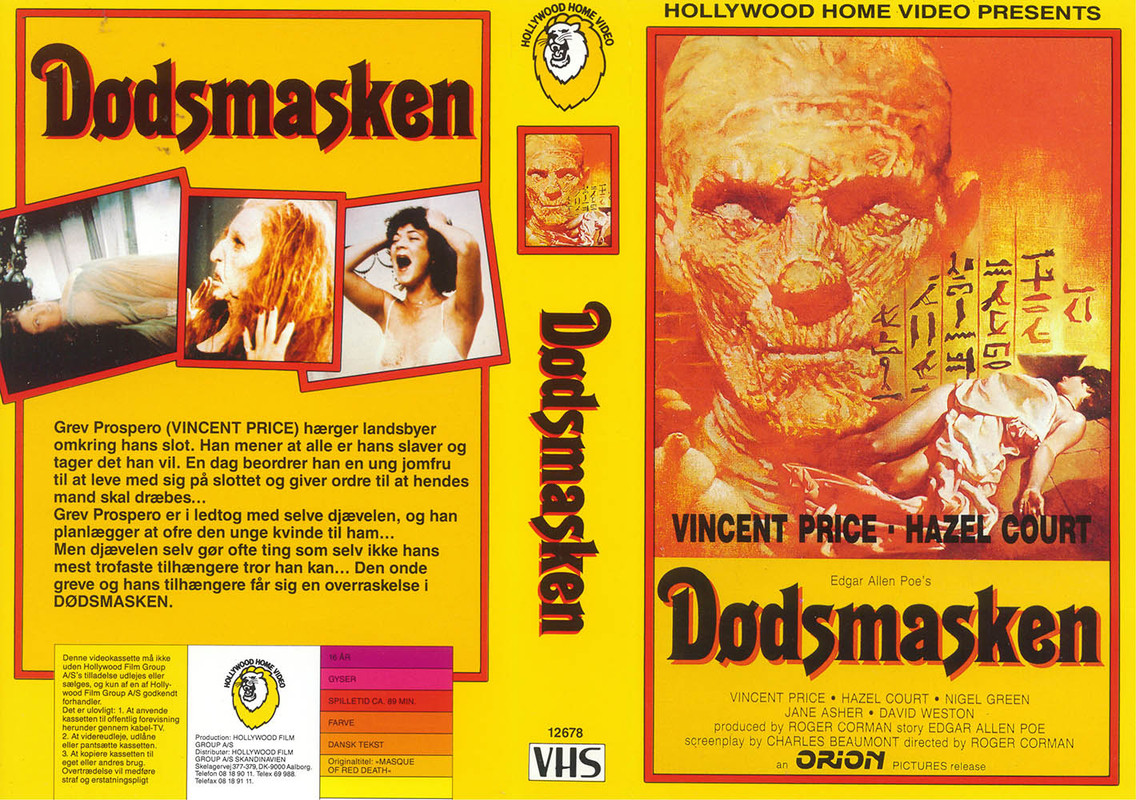 Hollywood Home Video 12678 - The Masque of the Red Death (1964) - IMDB tt0058333 - VHS Cover