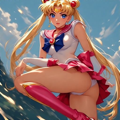 Sailor-Moons-in-very-short-ski-22