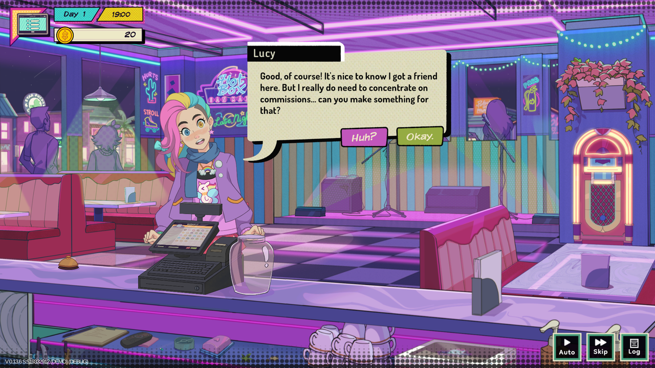 Lucy, the childhood girlfriend and resident weeaboo.