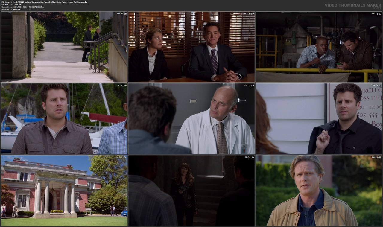 Psych S06E10 Indiana Shawn and the Temple of the Kinda Crappy, Rusty Old Dagger.mkv