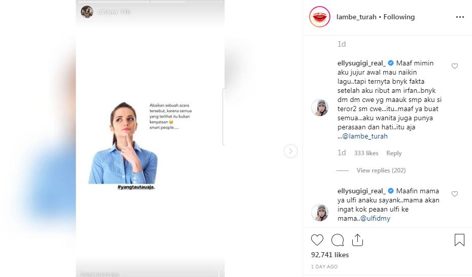 Komentar Elly Sugigi