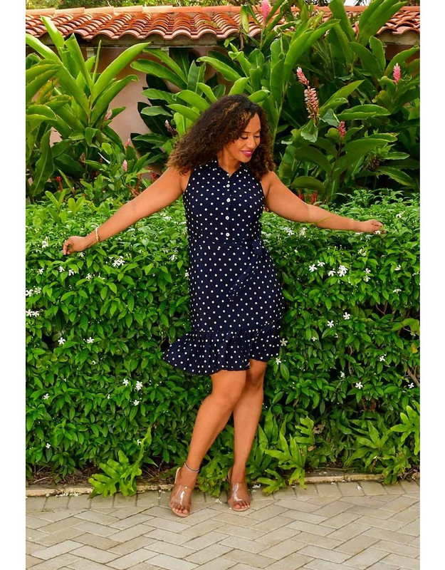 sandra-darren-ice-polka-dot-shirt-dress