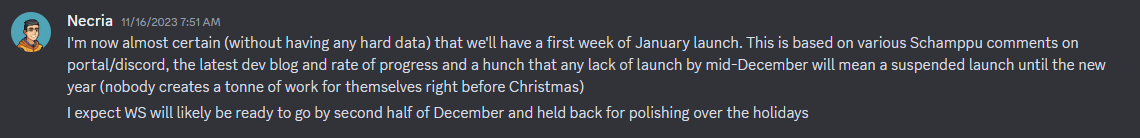 Necria made a very good prediction