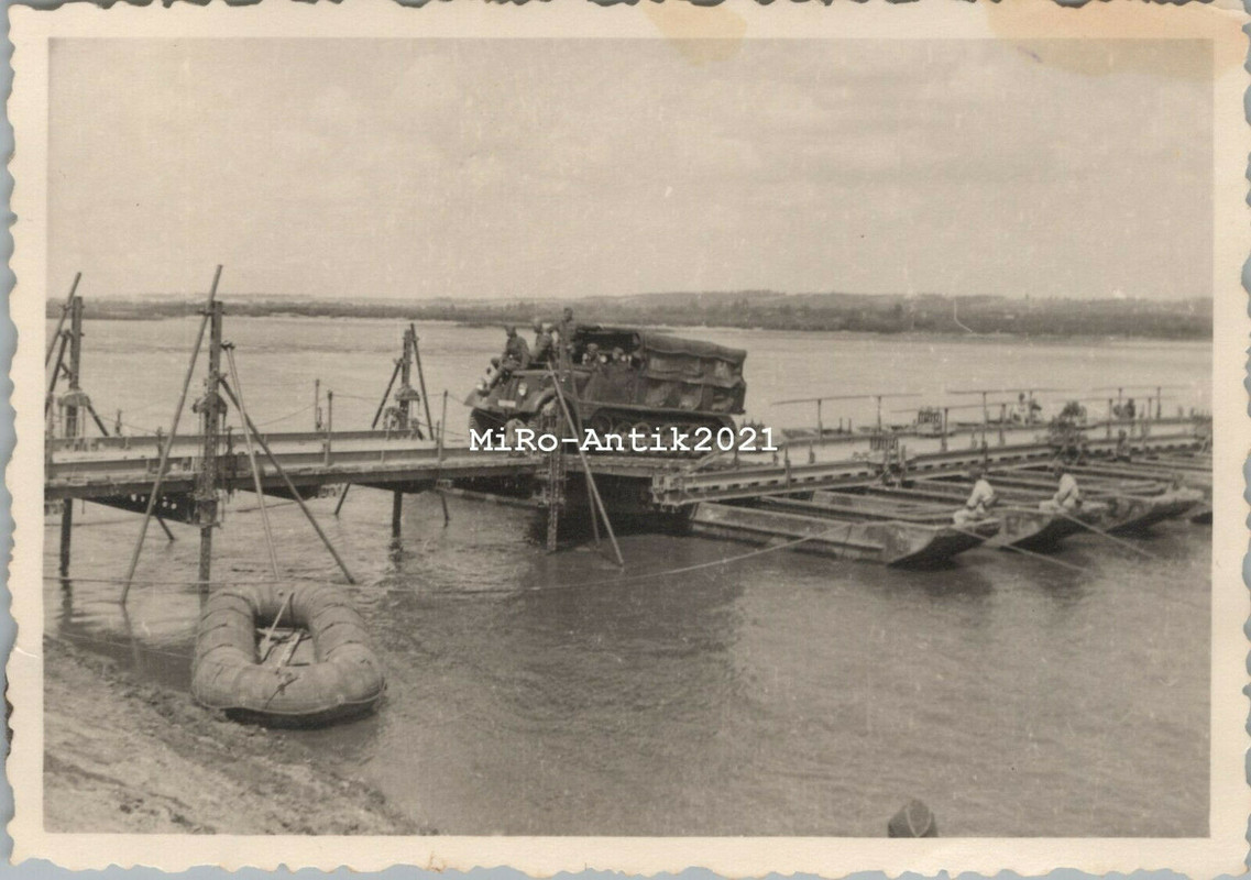 5 x Foto, Wk2, Pion. Batl. 29 Hann Münden, Pionier Brücken Test mit Lkw1