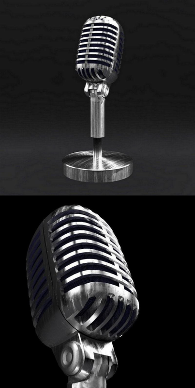 Vintage Microphone Shure – 3D Print Model
