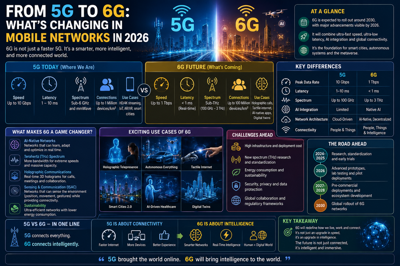From 5G to 6G: What's Changing in Mobile Networks in 2026