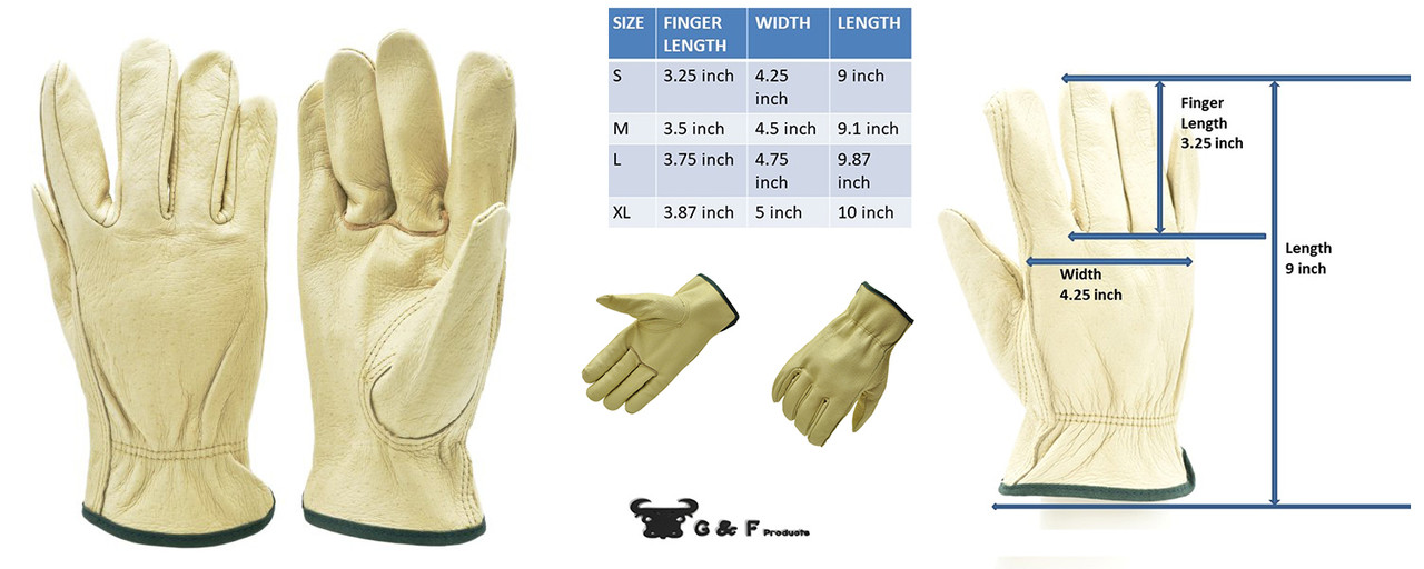 Vgo 1/2/3Pairs Pigskin Leather Work Gloves Men,Outdoor Driving Gloves  (PA9501)