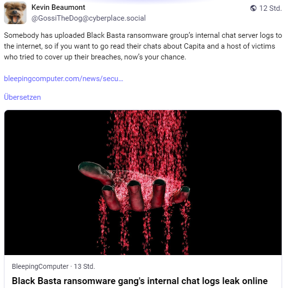 Black Basta Chats geleaked