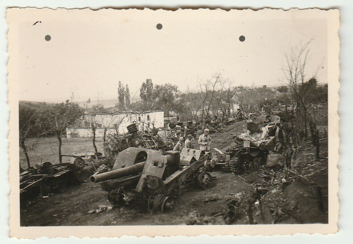 Fotos Zerstörte Russische Technik Schlepper Kanonen Rußlandfeldzugю