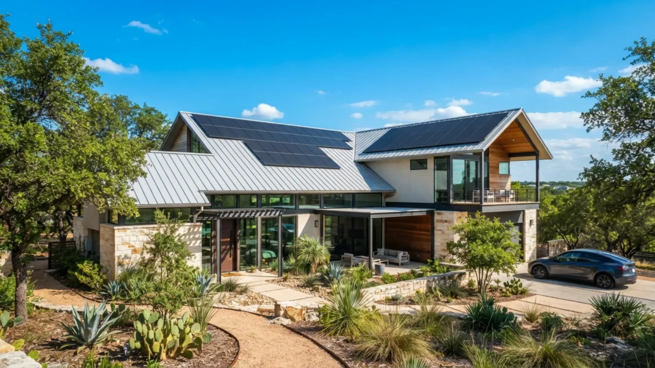 Solar panels installed on a metal roof for maximum energy efficiency