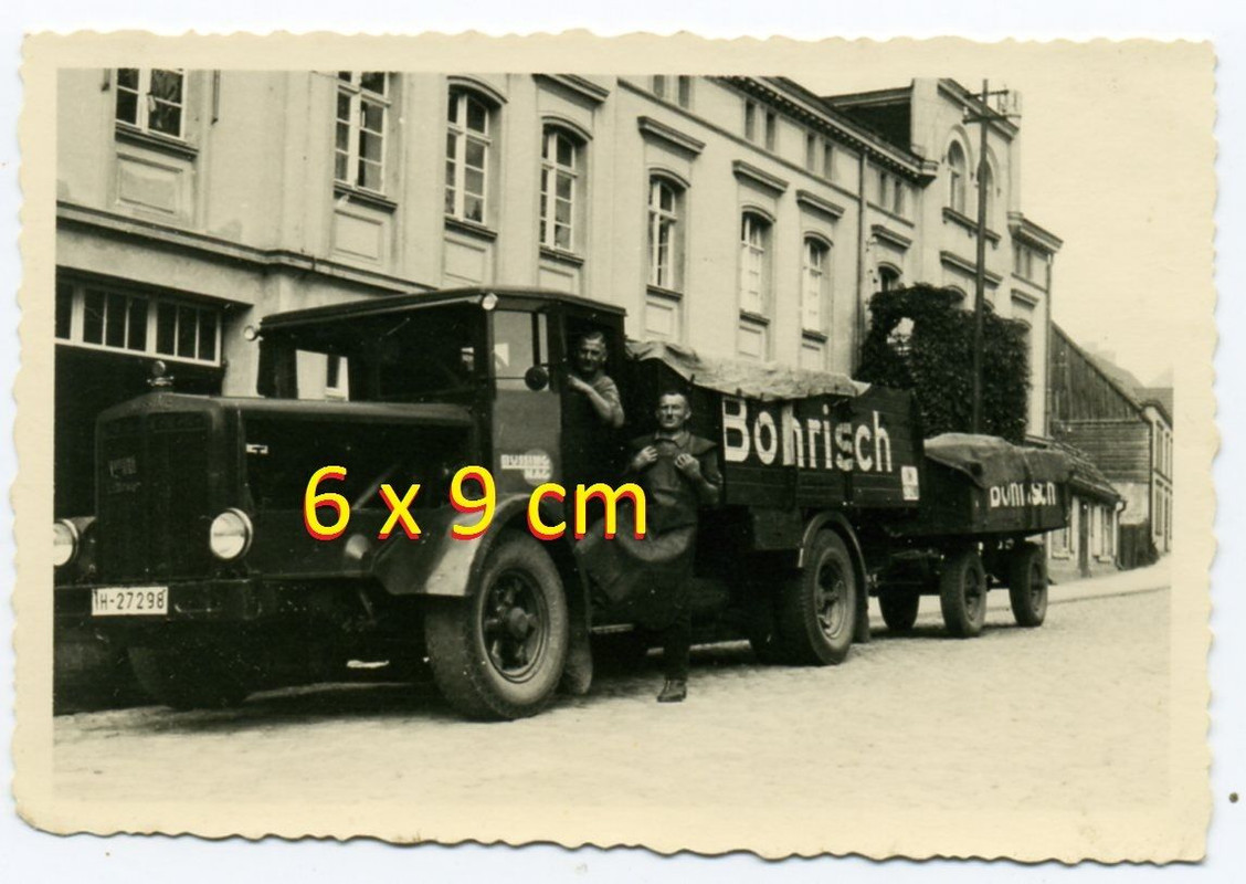 Foto schwerer Kohle LKW Büssing NAG mit Anhänger