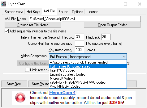 Installed Video Codecs but Missing Video Codecs for a Recording Software? Image