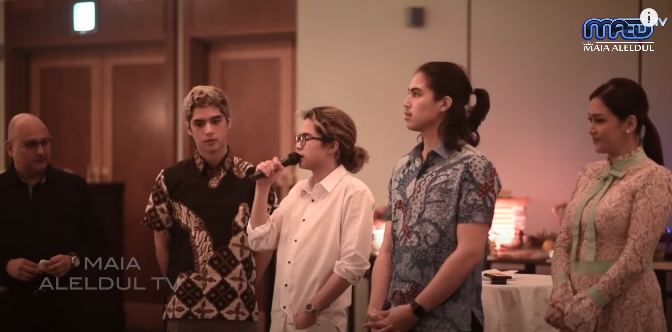 Ketiga putra Maia saat memberikan pesan haru untuk Maia Estianty dan Irwan Mussry