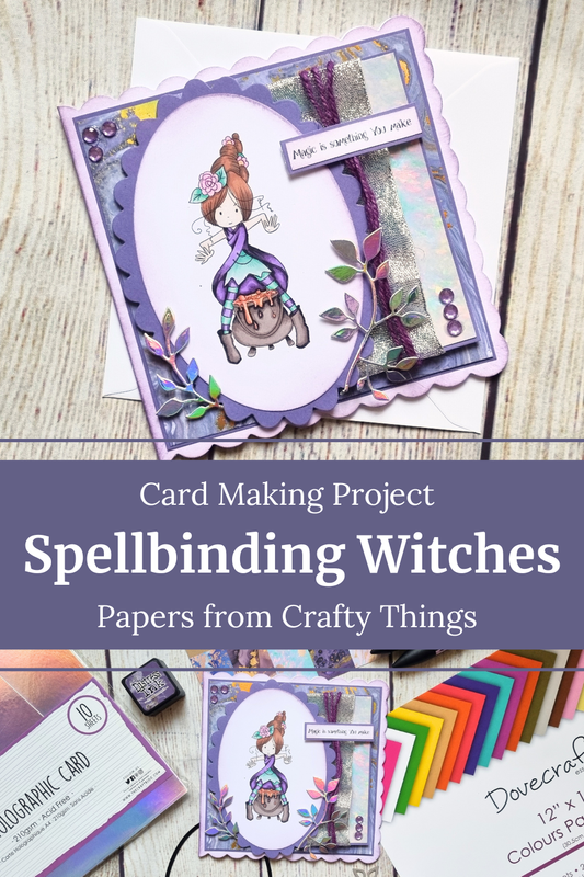 Pin 6 Card Polkadoodles Spellbinding Witches Willa