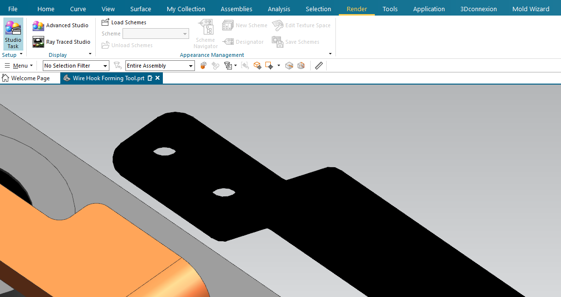 NX Assembly Part Shown in Black Now