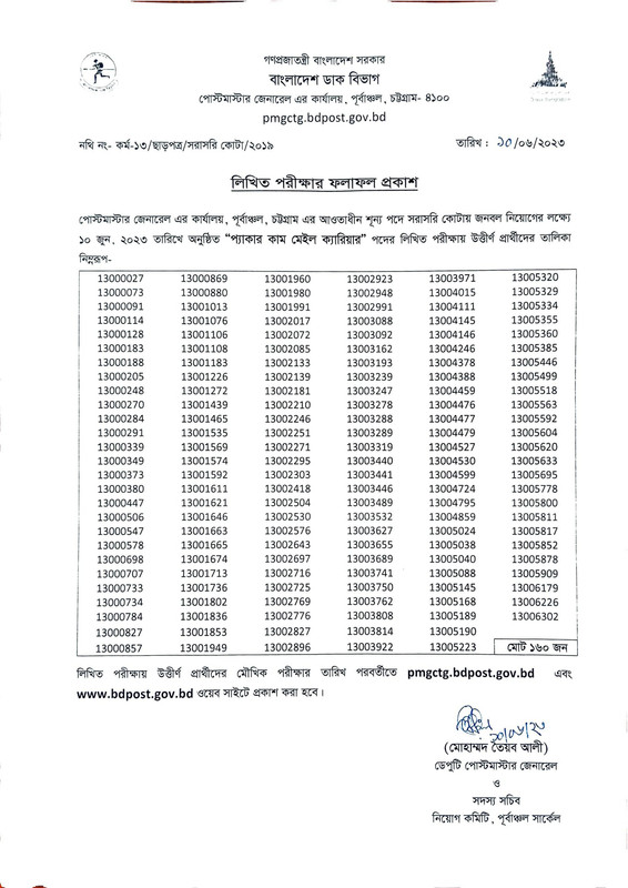 PMGEC-Packer-Cum-Mail-Carrier-Result-2023-PDF