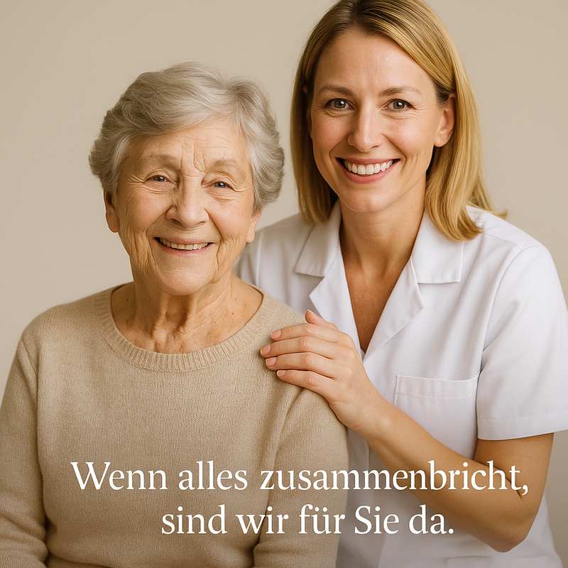 Pflegerin mit älterer Dame