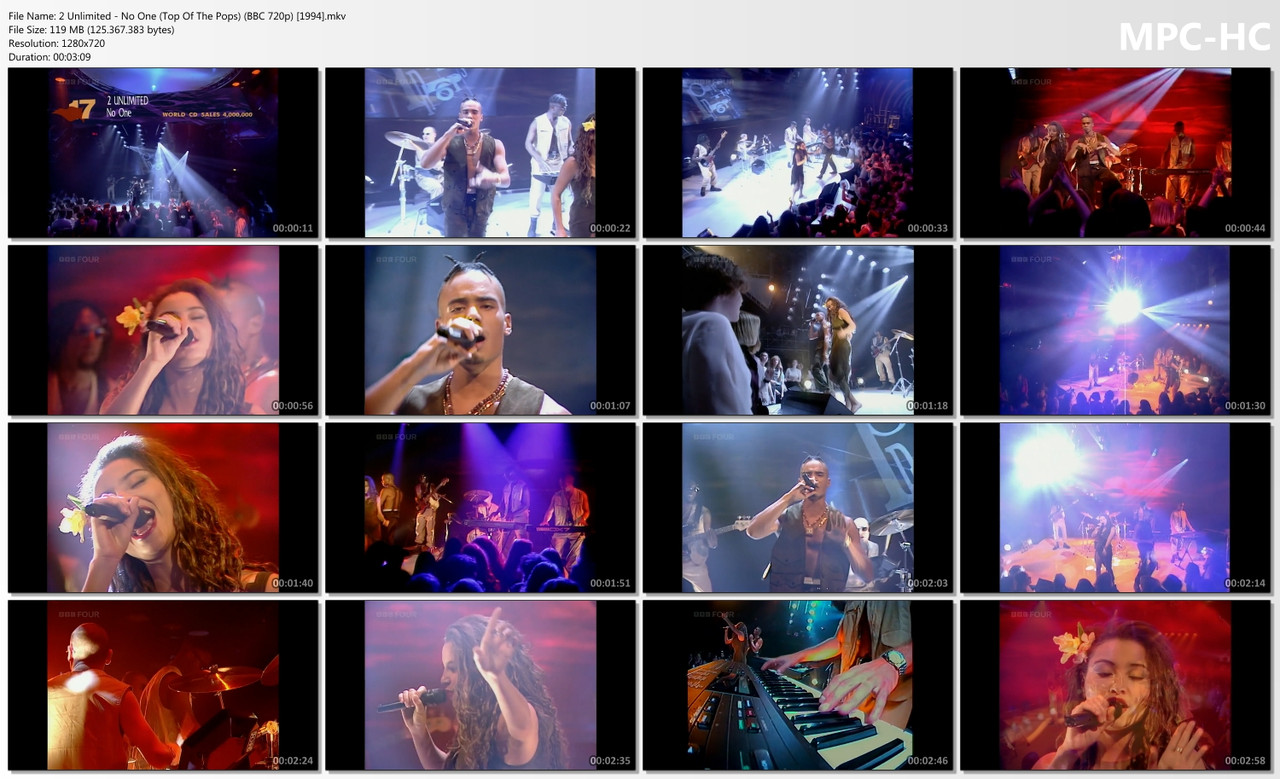 2 Unlimited - No One (Top Of The Pops) (BBC HD 720p) [29.09.1994]