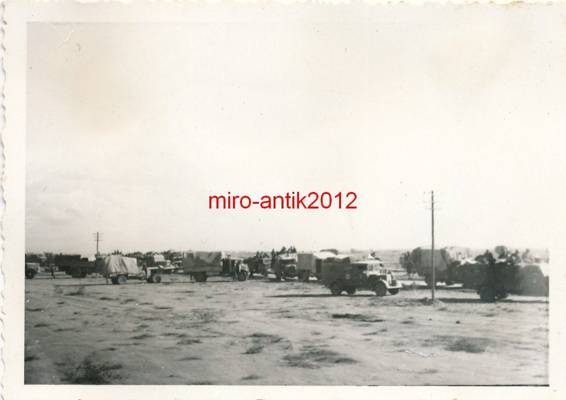 Foto, Afrikafeldzug, Rückzug, 10km vor Tripolis,