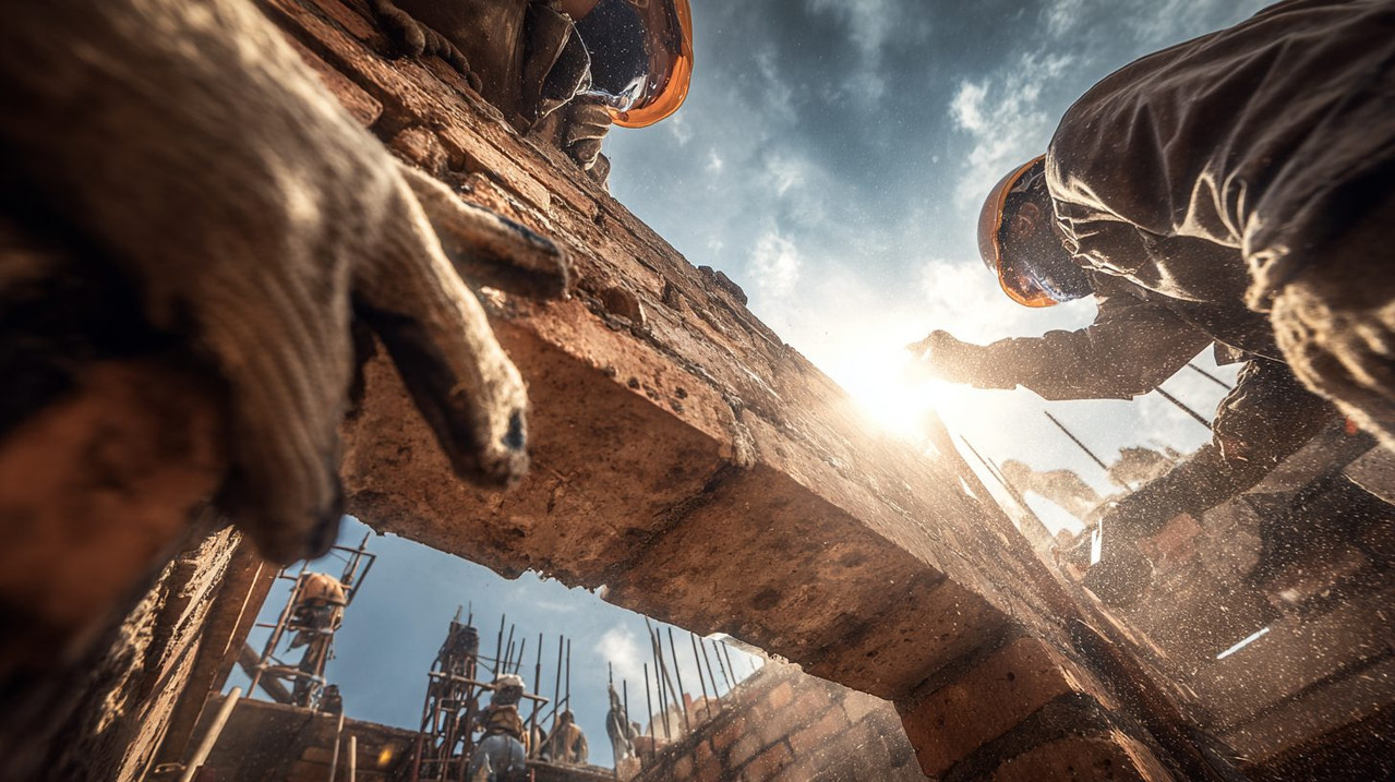 Установка стальной перемычки в проеме стены