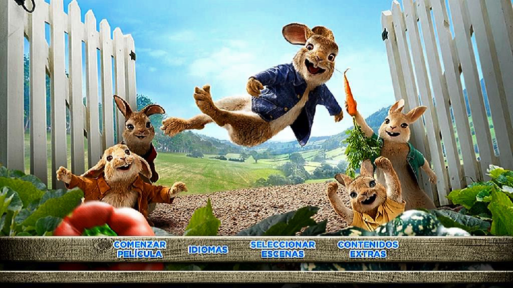 PETER RABBIT MENU - Peter Rabbit [2018] [Comedia] [DVD9+DVD5] [PAL] [Leng. ESP/CAT/ENG] [Subt. ESP/CAT]