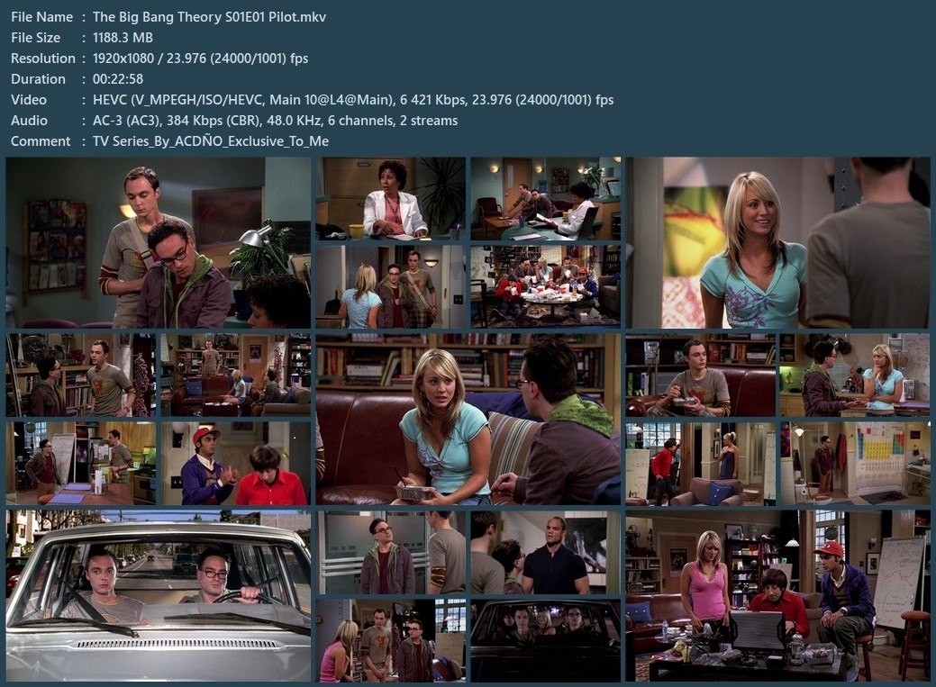 The Big Bang Theory Season 1 x265 10Bits 1080p Dual The Big Bang Theory Season 1 x265 10Bits 1080p Dual