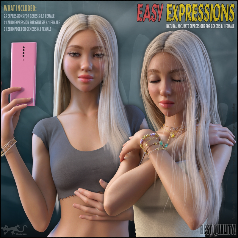 Easy Expressions for Genesis 8.1 Female (New Link)