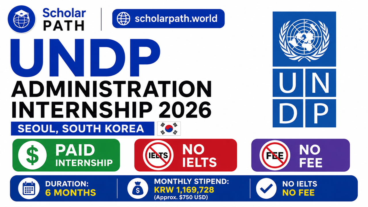 UNDP Internship South Korea (Paid) 2026