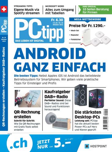 Cover: Pctipp Magazin No 10 Oktober 2022 Cover: Pctipp Magazin No 10 Oktober 2022