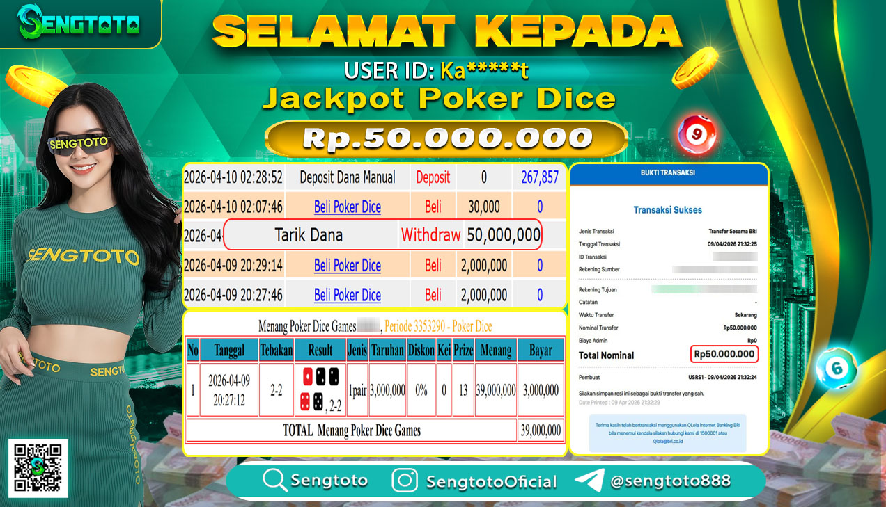 BUKTI PEMBAYARAN LIVEGAME POKER DICE