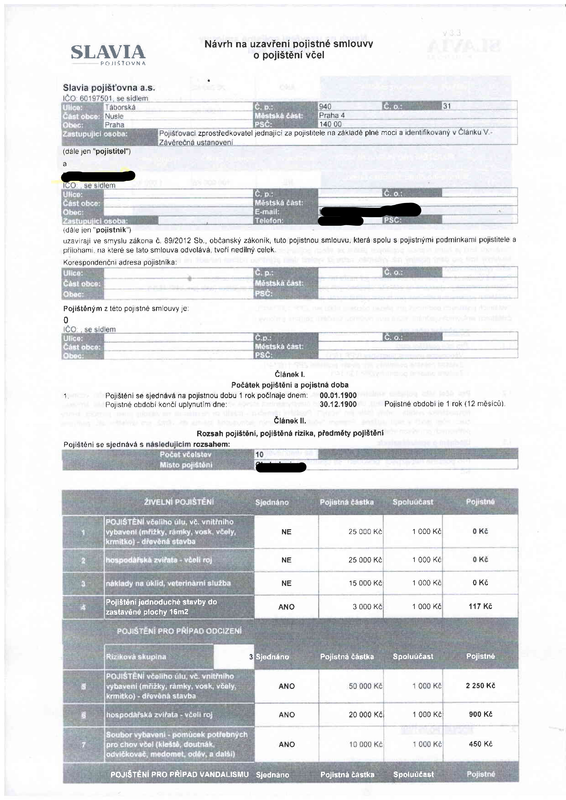 pojištění včelka