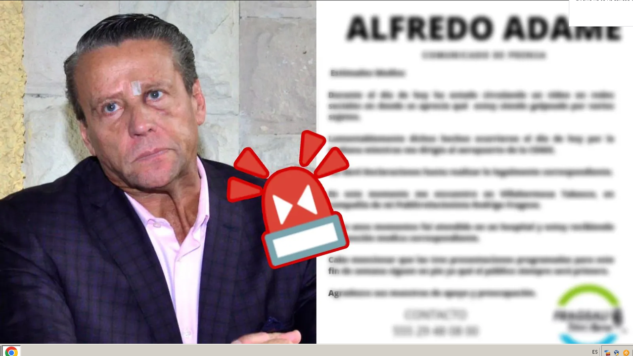 Comunicado de Alfredo Adame tras la nueva golpiza que le dieron