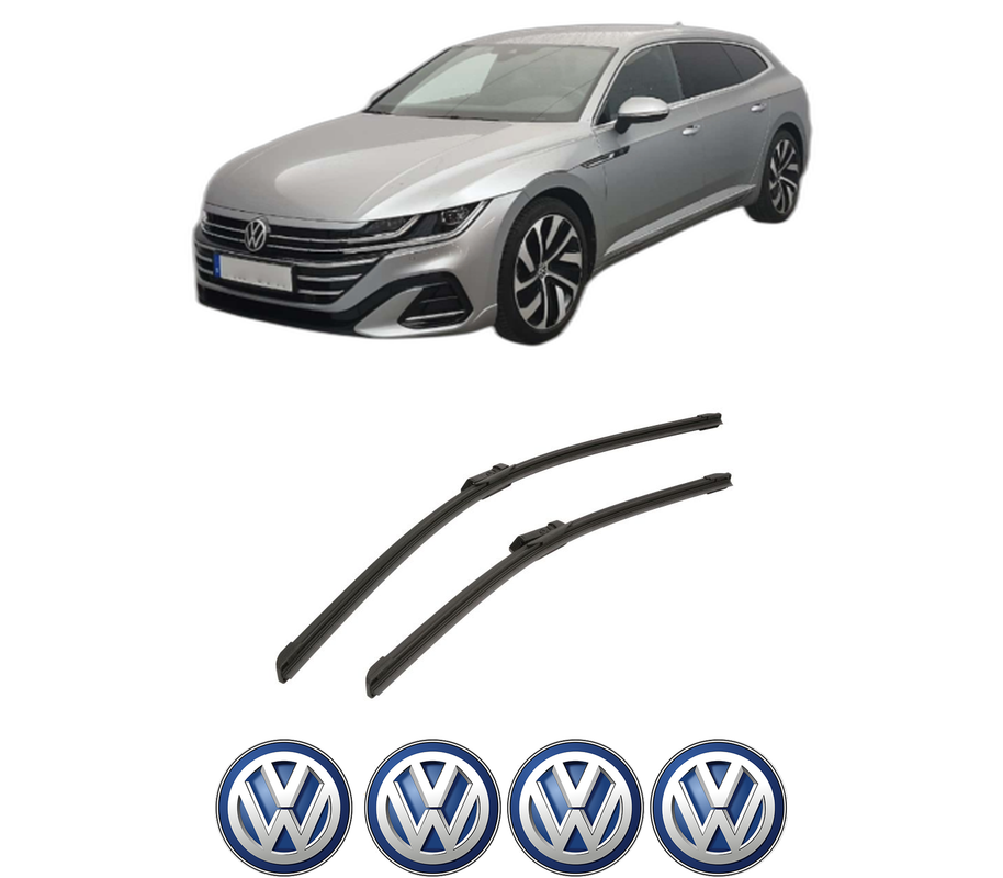 Set stergatoare auto Volkswagen ARTEON SHOOTING BRAKE (3H9) din 2020-2024, pentru parbriz auto, 2 bucati, Bosch Aerotwin, din cauciuc siliconat rezistent, 4 Stickere Auto Volkswagen