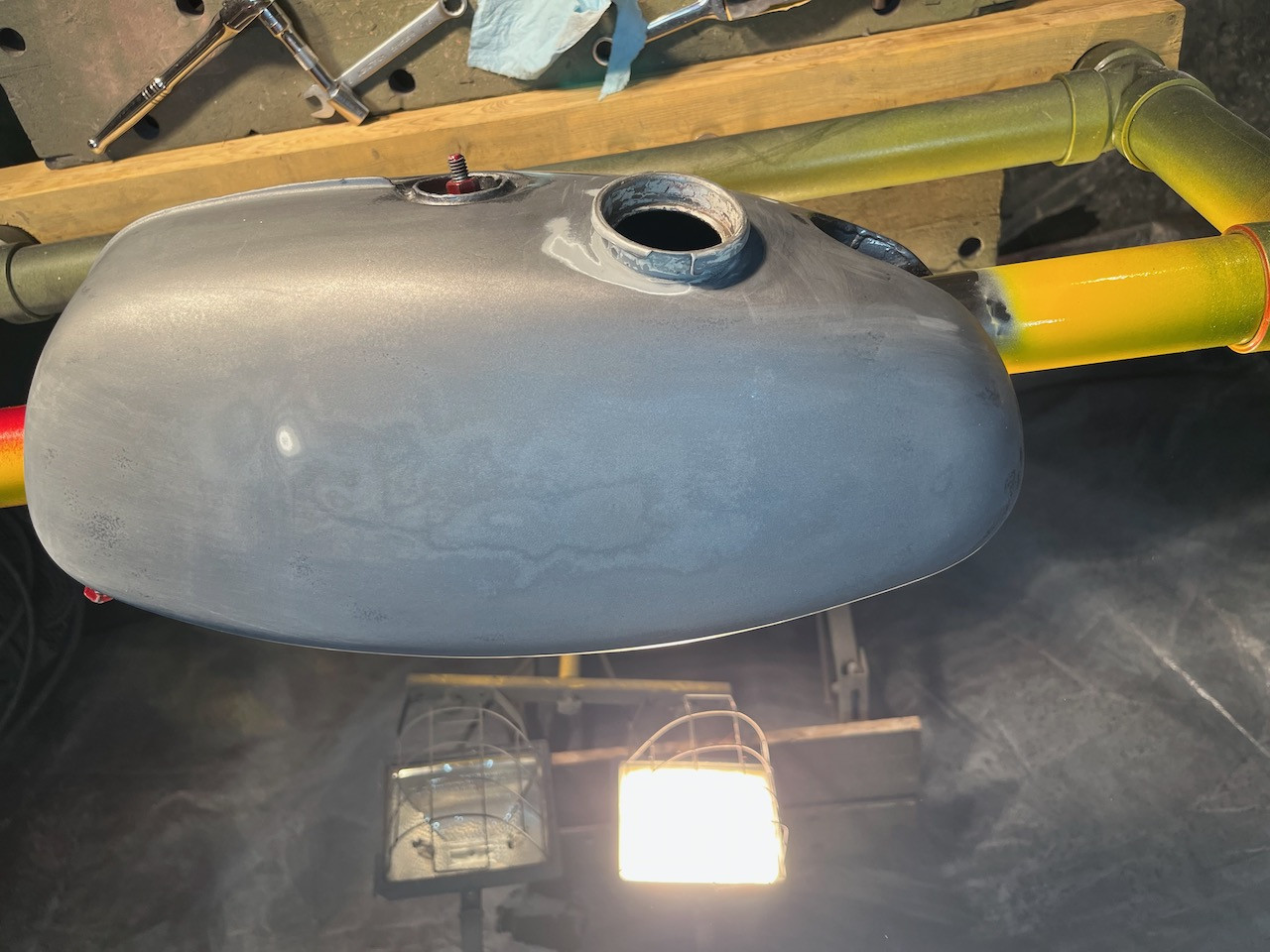 Tribsa gray tank ready for repaint