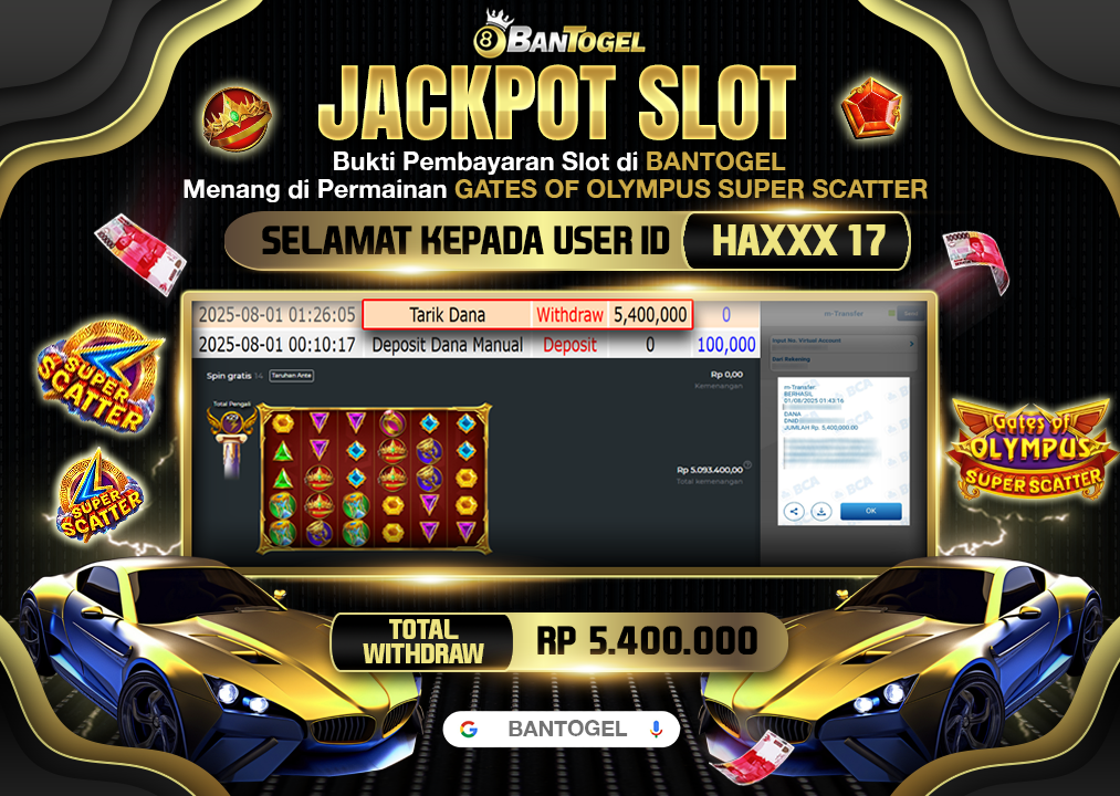 BUKTI JACKPOT LUNAS BANTOGEL