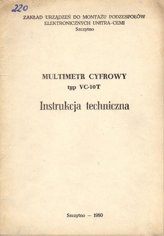 Instrukcje przyrządów elektronicznych - schemat, opis, obsługa, usterki