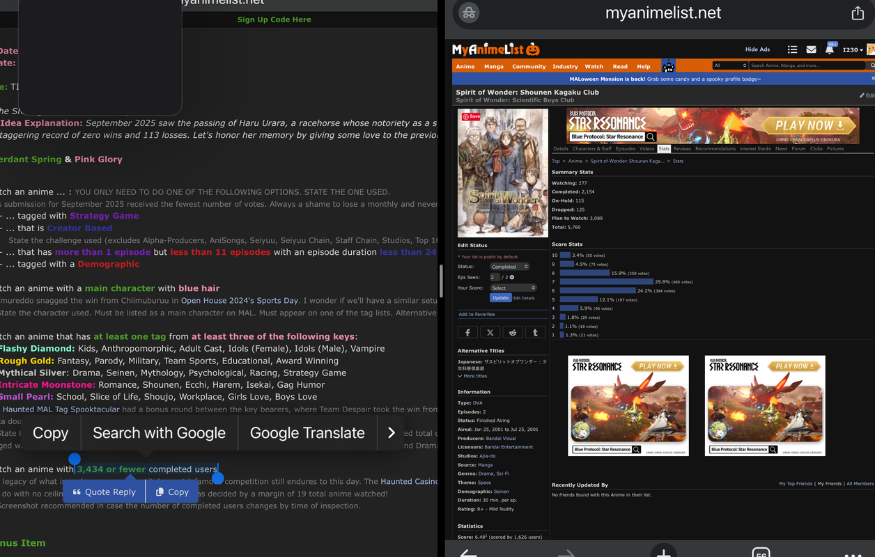 3 434 or fewer completed users Screenshot