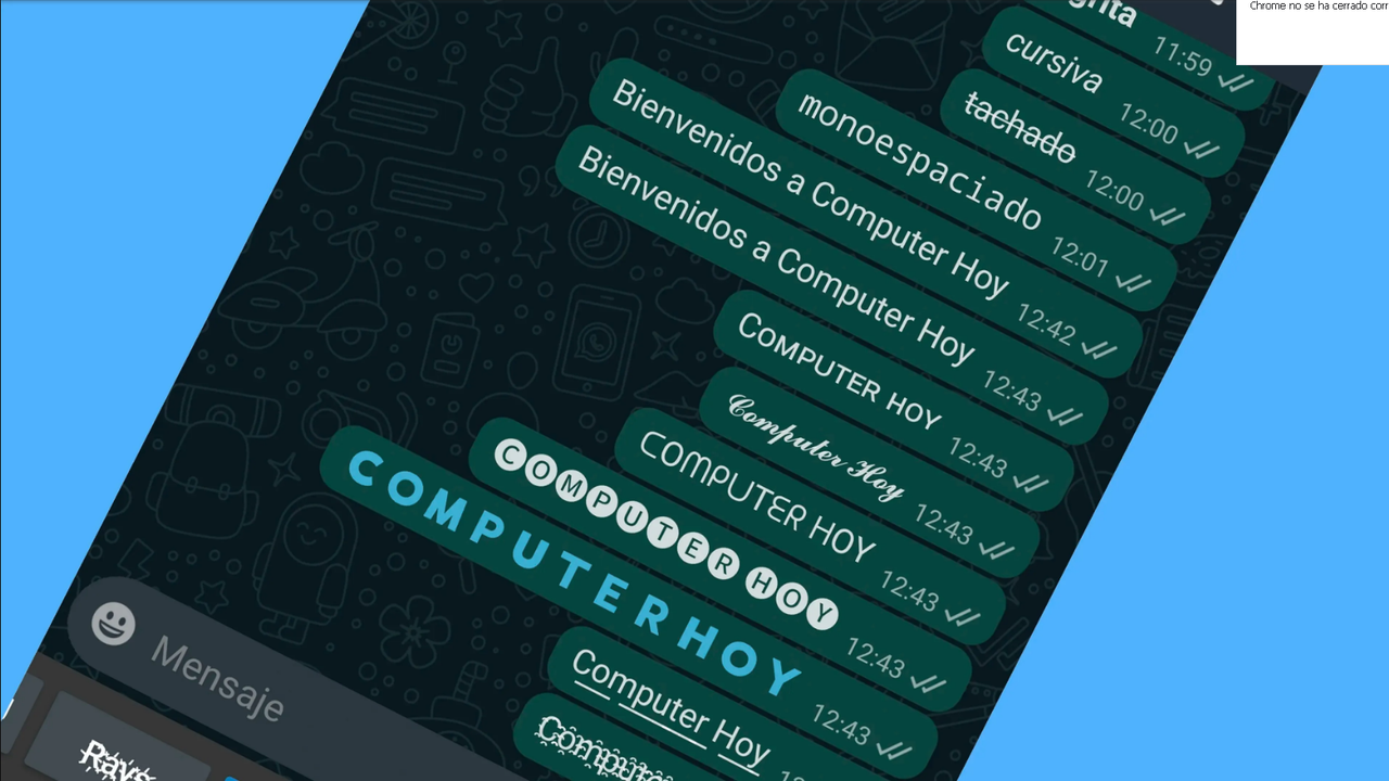 Así puedes escribir tus mensajes de WhatsApp con letras azules