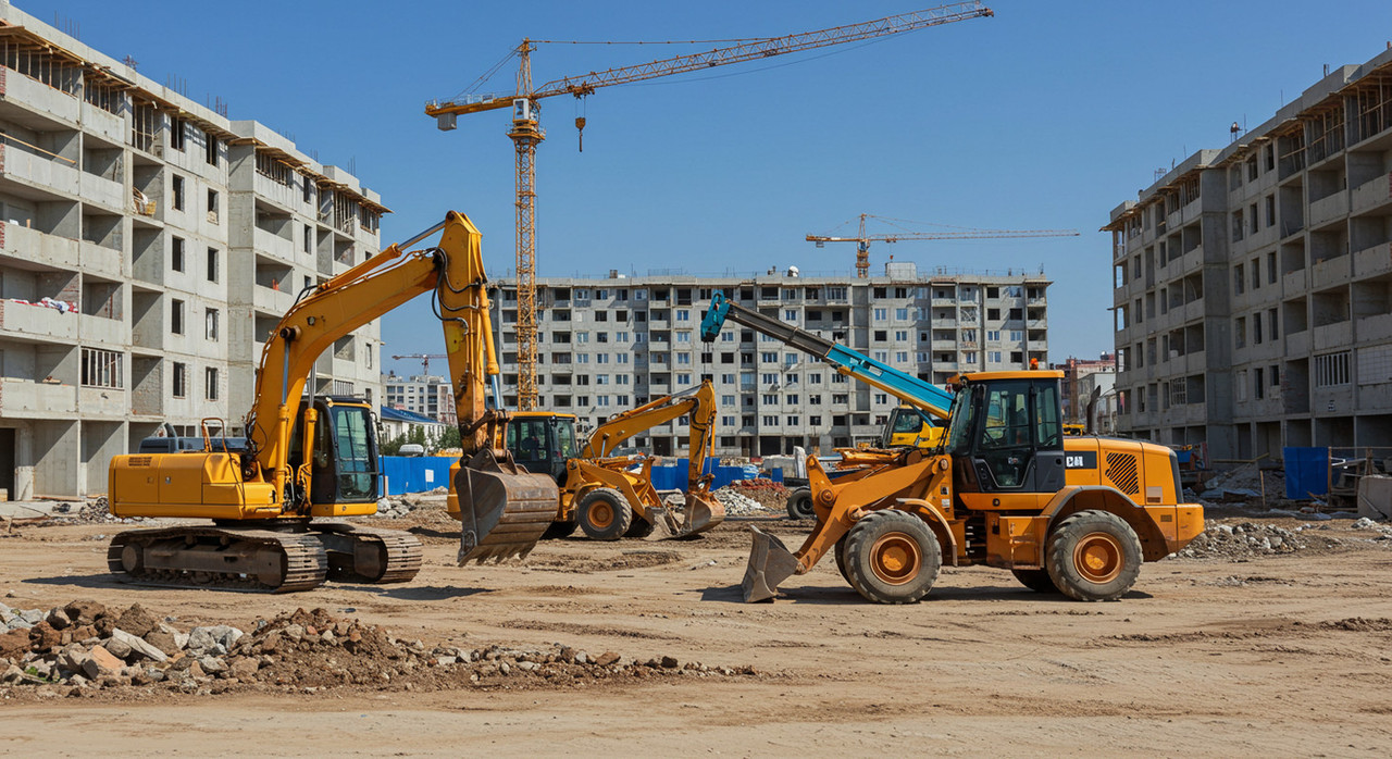 Спецтехника на строительной площадке в Севастополе