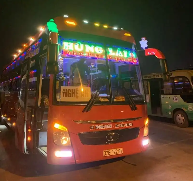 Nhà xe Hùng Lài chuyên tuyến Nghĩa Đàn (Nghệ An) Bắc Giang