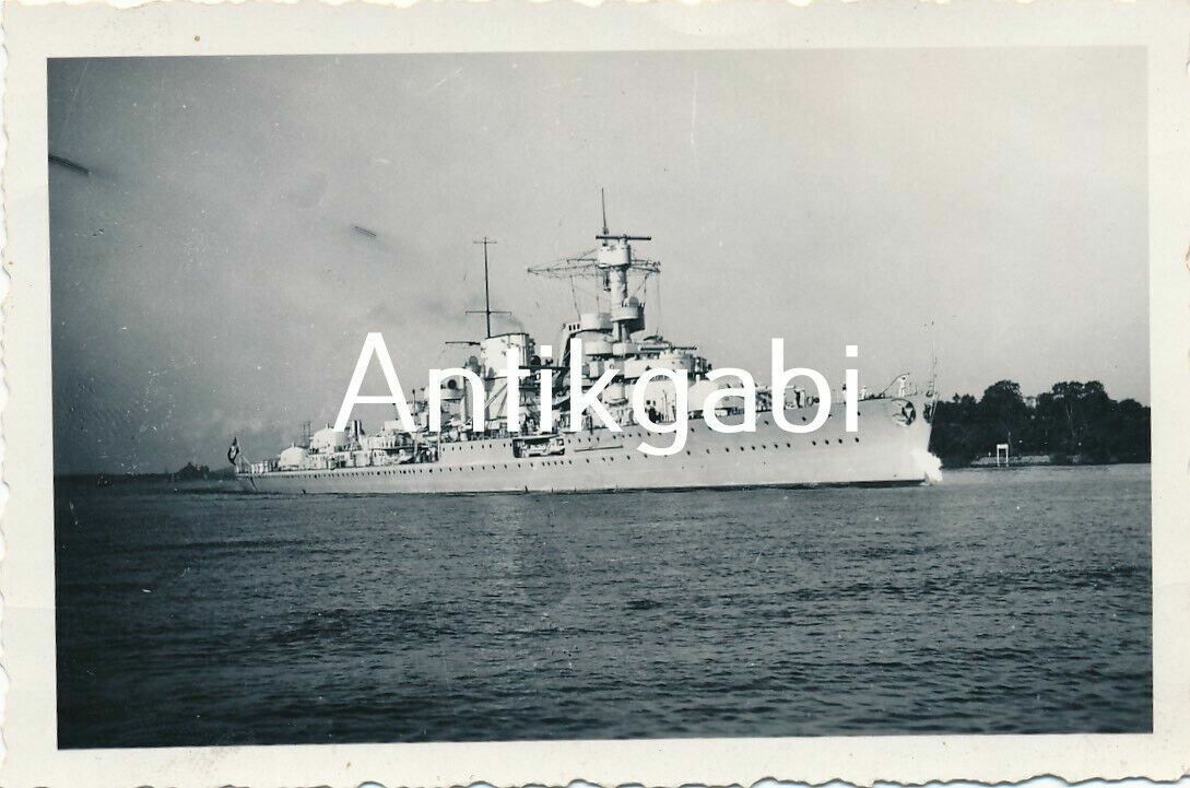 Foto WK 2 Panzerschiff Swinemünde Ostsee 1940 B 1.13