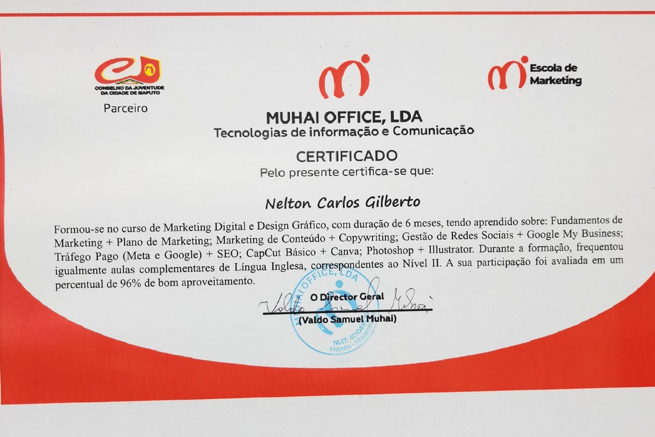 Certificado da Viralize Marketing Digital