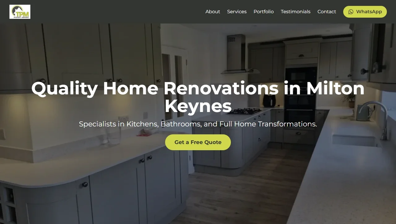 MK Renovations website designed by Website Designer MK
