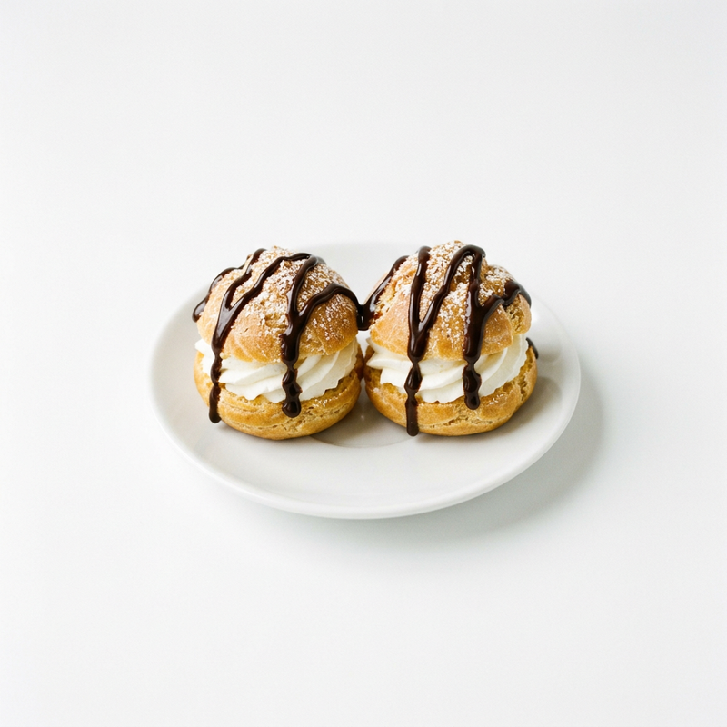 Profiteroles Con Nata Y Chocolate (2 Uds.)