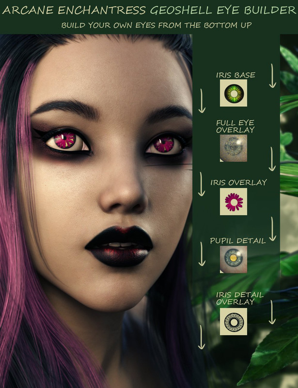 Arcane Enchantress Geoshell Eye Builder For Genesis 8 Female Arcane Enchantress Geoshell Eye Builder For Genesis 8 Female