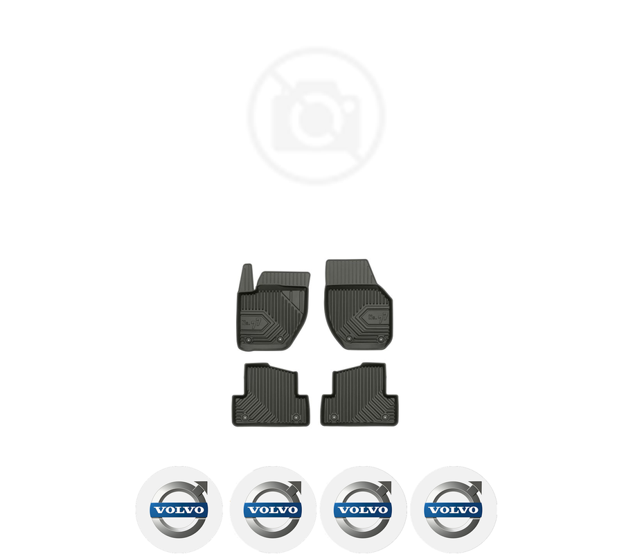 Set covorase presuri VOLVO V40 II din 2004-2011, auto, din cauciuc thermoplastic, 4 Stickere auto cu VOLVO