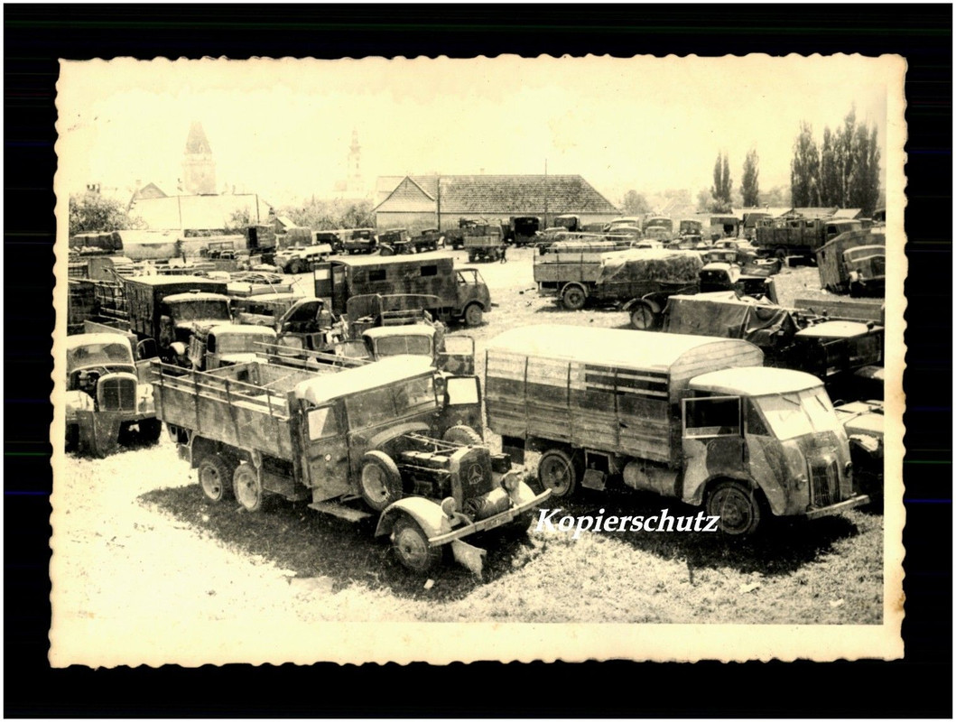 Foto Deutsche Wehrmacht LKW Truck Mercedes Büssi